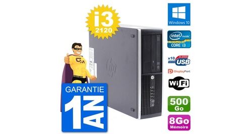 Pc hp compaq pro 6300 sff intel i3-2120 ram 8go disque dur 500go windows 10 wifi État correct - N/A reconditionné disponible sur Fnac