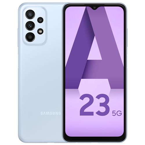 Smartphone Samsung Galaxy A23 6.6"" Double SIM 5G 4 Go RAM 128 Go Bleu État correct - Samsung reconditionné disponible sur Fnac