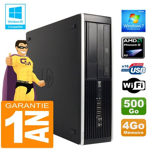 Pc hp compaq 6005 pro sff amd phenom ii ram 4go disque 500go graveur dvd wifi w7 État correct - Hewlett-Packard reconditionné disponible sur Fnac