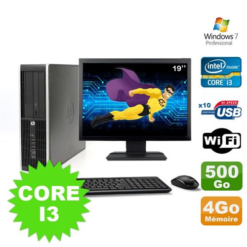 Pc hp compaq elite 8100 sff core i3-530 4go 500go dvd wifi w7 ecran 19' État correct - Hewlett-Packard reconditionné disponible sur Fnac