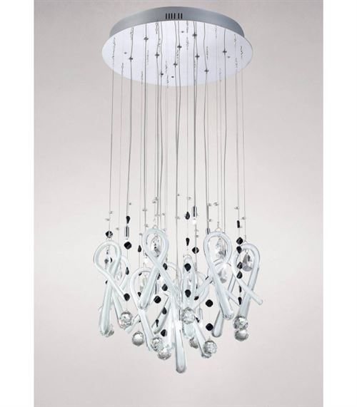 Acheter Suspension Class rond 10 Ampoules chrome poli/blanc dépoli/cristal État correct - 620,99 € Suspension Class rond 10 Ampoules chrome poli/blanc dépoli/cristal État correct - N/A reconditionné disponible sur Fnac