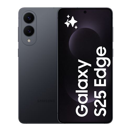 Smartphone Samsung Galaxy S25 Edge 6,7"" 5G Nano SIM 512 Go Noir absolu Titane État correct - Samsung reconditionné disponible sur Fnac
