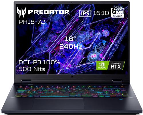 PC portable gaming Acer Predator Helios Neo 18 AI PHN18-72-99MT 18"" LCD 240 Hz Intel® Core™ Ultra 9 32 Go RAM 1 To SSD Nvidia GeForce RTX 5070 Noir État correct - Acer reconditionné disponible sur Fnac
