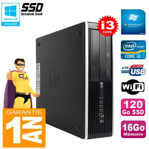 Pc hp compaq pro 6300 sff i3-3220 ram 16go disque 120go ssd graveur dvd wifi w7 État correct - Hewlett-Packard reconditionné disponible sur Fnac