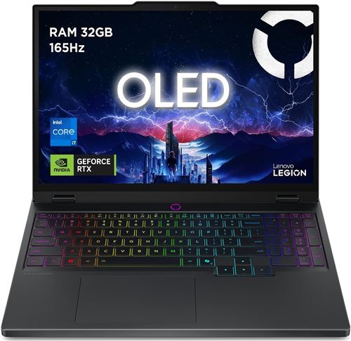 PC portable gaming Lenovo Legion 5 15IRX10 15,1"" OLED Intel® Core™ i7 32 Go RAM 1 To SSD Nvidia GeForce RTX 5070 Noir État correct - Lenovo reconditionné disponible sur Fnac