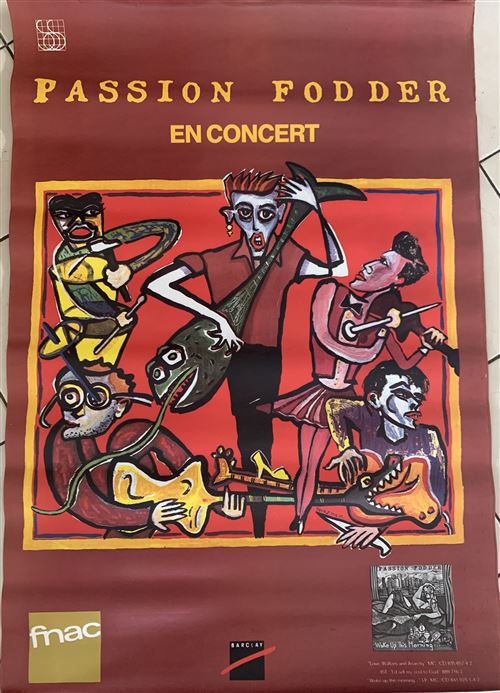 PASSION FODDER - French TOUR 1985 - 80x120cm - Affiche État correct - N/A reconditionné disponible sur Fnac