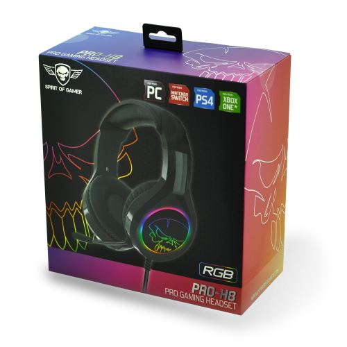 Casque PRO-H8 RGB Rainbow Spirit of Gamer Noir État correct -  reconditionné disponible sur Fnac
