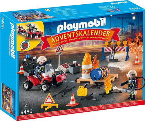 Playmobil Calendrier de l'avent 9486 Pompiers et incendie de chantier État correct - Playmobil reconditionné disponible sur Fnac