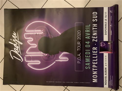 DADJU - P.O.A. Tour 2020 / CONCERT - 70x100cm - Affiche État correct - N/A reconditionné disponible sur Fnac