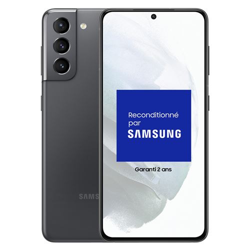 Smartphone Samsung Galaxy S21 6,2’’ 5G Double nano SIM 128 Go Gris Reconditionné Grade A État correct - Samsung reconditionné disponible sur Fnac