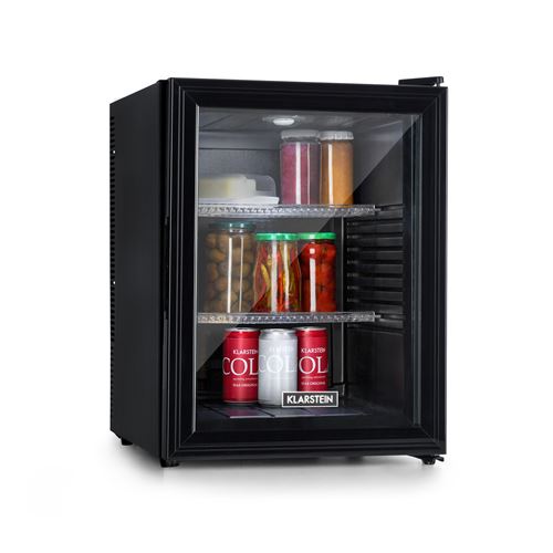 Brooklyn 42 mini réfrigérateur 42l porte vitrée classe a - noir avec intérieur noir État correct - Klarstein reconditionné disponible sur Fnac