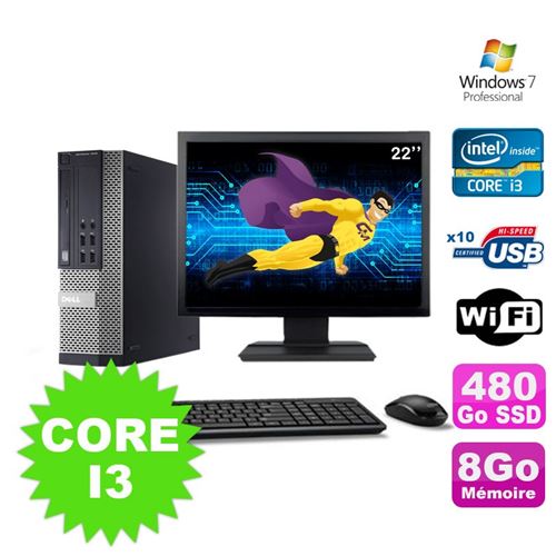 Acheter Pc dell optiplex 990 sff i3-2120 3.3ghz 8go 480go ssd dvd wifi w7 ecran 22' État correct - 259,00 € Pc dell optiplex 990 sff i3-2120 3.3ghz 8go 480go ssd dvd wifi w7 ecran 22' État correct - Dell reconditionné disponible sur Fnac