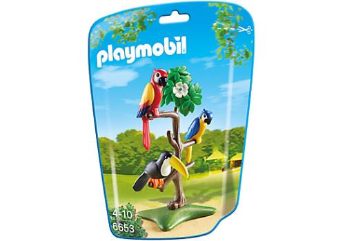 Playmobil : 2 perroquets et 1 toucan n°6653 État correct - Playmobil reconditionné disponible sur Fnac