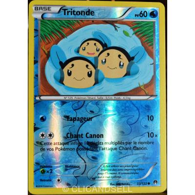 carte Pokémon 33/122 Tritonde 60 PV - REVERSE XY - Rupture Turbo NEUF FR État correct - Pokémon reconditionné disponible sur Fnac