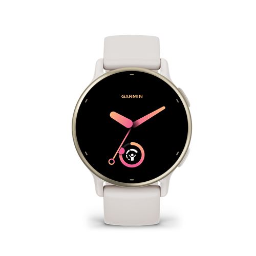 Montre connectée Garmin Vivoactive 5 or crème avec bracelet Beige État correct - Garmin reconditionné disponible sur Fnac