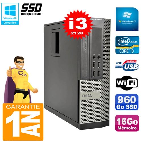 Acheter Pc dell 990 sff core i3-2120 ram 16go disque 960go ssd graveur wifi w7 État correct - 279,00 € Pc dell 990 sff core i3-2120 ram 16go disque 960go ssd graveur wifi w7 État correct - Dell reconditionné disponible sur Fnac