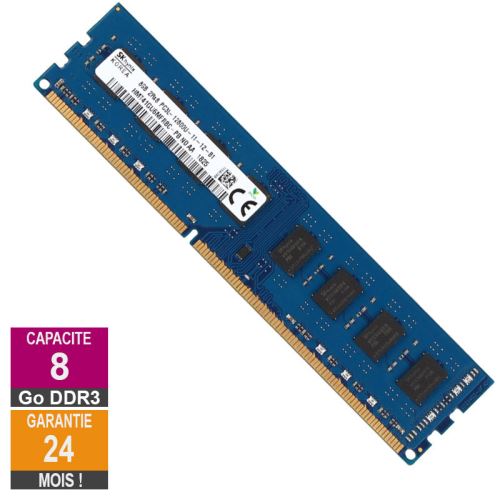 Acheter Barrette Mémoire 8Go RAM DDR3 Hynix HMT41GU6MFR8C-PB DIMM PC3-12800U État correct - 28,52 € Barrette Mémoire 8Go RAM DDR3 Hynix HMT41GU6MFR8C-PB DIMM PC3-12800U État correct - SK Hynix reconditionné disponible sur Fnac