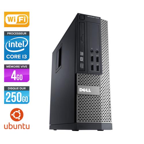 Unité centrale Dell Optiplex 790 SFF - Noir - Intel Core i3-2120 / 3.30 GHz - RAM 4 Go - HDD 250 Go - DVDRW - Gigabit Ethernet - Wifi - Linux - Ubuntu État correct - Dell reconditionné disponible sur Fnac