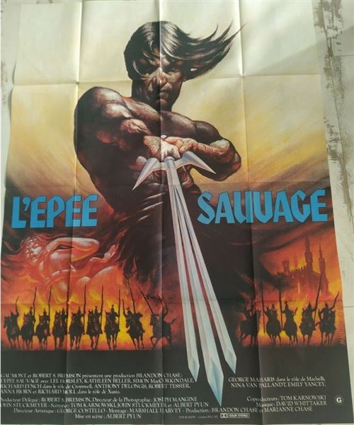 Affiche de Cinéma Originale - L'épée Sauvage - 1982 - LEE HORSLEY - 116x158cm État correct - N/A reconditionné disponible sur Fnac