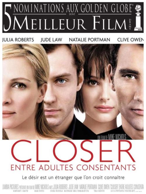 Acheter Closer, Entre Adultes Consentants AFFICHE CINEMA ORIGINALE État correct - 22,99 € Closer, Entre Adultes Consentants AFFICHE CINEMA ORIGINALE État correct - N/A reconditionné disponible sur Fnac