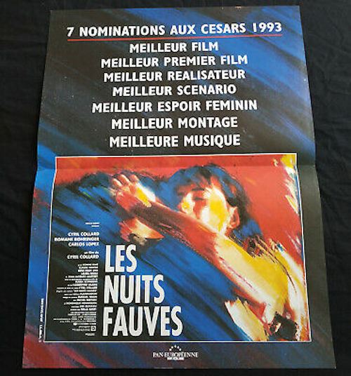 Les Nuits Fauves - 1991 - Romane Bohringer - 40x60cm - Affiche de cinéma originale pliée État correct - N/A reconditionné disponible sur Fnac