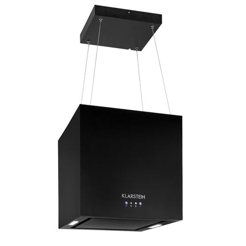 Hotte lustre en îlot 596m³/h Panneau LED EEK A - Noir État correct - N/A reconditionné disponible sur Fnac