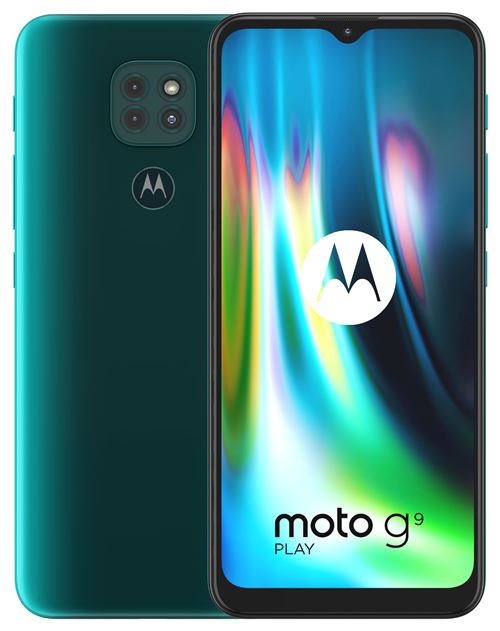 Motorola Moto G9 Play - 4G smartphone - double SIM - RAM 4 Go / Mémoire interne 64 Go - microSD slot - Écran LCD - 6.5"" - 1600 x 720 pixels - 3 x caméras arrière 48 MP, 2 MP, 2 MP - front camera 8 MP - vert forêt État correct - Motorola reconditionné disponible sur Fnac