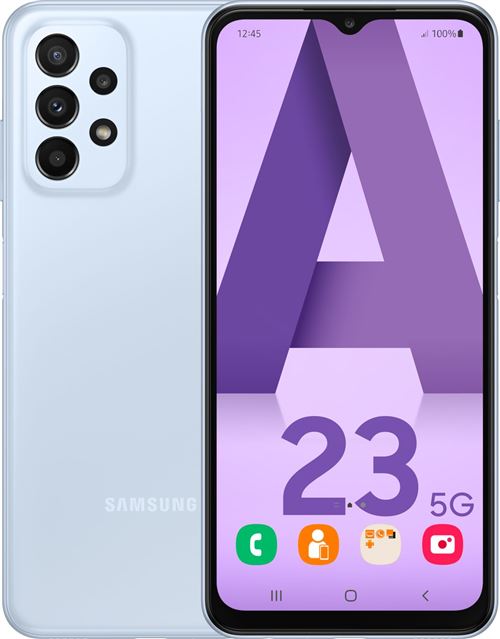 Smartphone Samsung Galaxy A23 6.6"" 5G Double SIM 64 Go Bleu État correct - Samsung reconditionné disponible sur Fnac