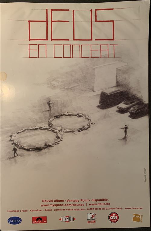 Deus - Vantage Point - En Concert - 40x60cm - Affiche État correct - N/A reconditionné disponible sur Fnac