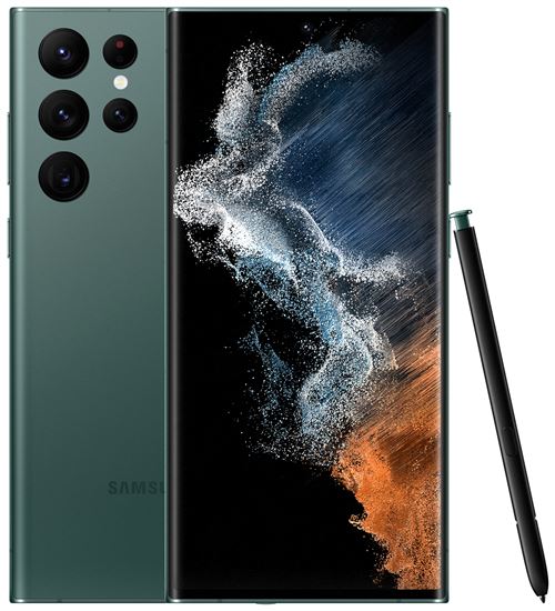 Samsung Galaxy S22 Ultra - 5G smartphone - double SIM - RAM 12 Go / Mémoire interne 512 Go - OLED display - 6.8"" - 3088 x 1440 pixels (120 Hz) - 4x caméras arrière 108 MP, 12 MP, 10 MP, 10 MP - front camera 40 MP - vert État correct - Samsung reconditionné disponible sur Fnac