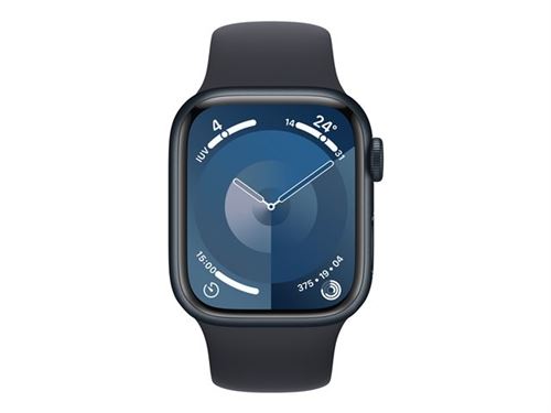 Apple Watch Series 9 (GPS) - 41 mm - aluminium minuit - montre intelligente avec bande sport - fluoroélastomère - minuit - taille du bracelet : M/L - 64 Go - Wi-Fi, Bluetooth, UWB - 31.9 g État correct - N/A reconditionné disponible sur Fnac