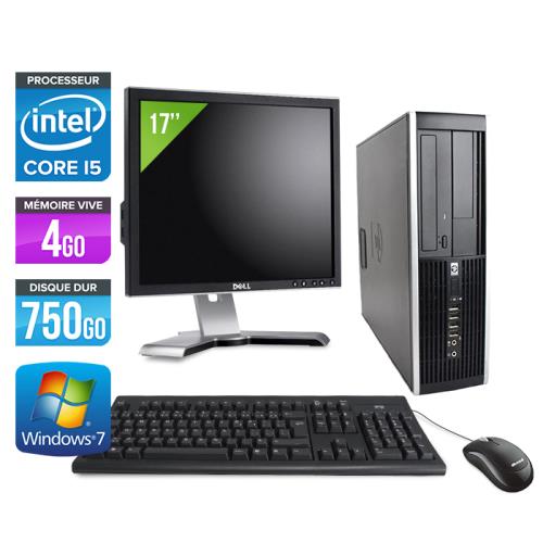 Ordinateur HP Elite 8100 SFF + Ecran 17'' - Noir - Intel Core i5-650 / 3.2 GHz - RAM 4 Go - HDD 750 Go - DVDRW - Gigabit Ethernet - Windows 7 Professionnel État correct - Hewlett-Packard reconditionné disponible sur Fnac