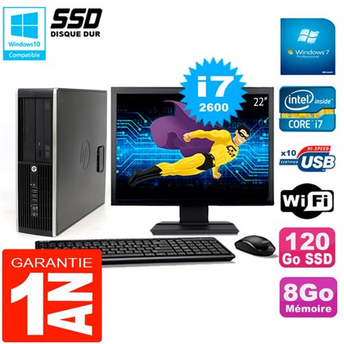 Pc hp compaq 8300 sff ecran 22' core i7-2600 ram 8go disque 120 go ssd wifi w7 État correct - Hewlett-Packard reconditionné disponible sur Fnac