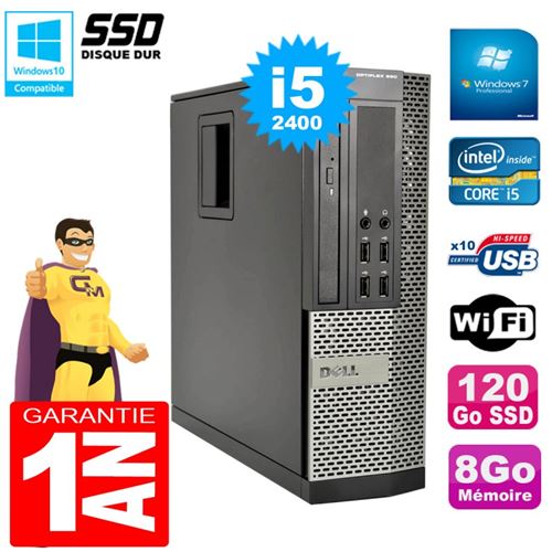 Acheter Pc dell 990 sff core i5-2400 ram 8go disque 120go ssd graveur wifi w7 État correct - 159,00 € Pc dell 990 sff core i5-2400 ram 8go disque 120go ssd graveur wifi w7 État correct - Dell reconditionné disponible sur Fnac