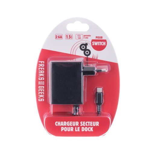 Chargeur secteur Freaks And Geeks pour Dock Nintendo Switch État correct - N/A reconditionné disponible sur Fnac