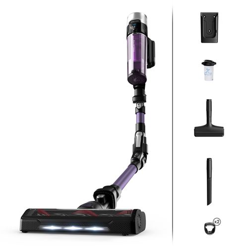 Aspirateur balai sans fil multifonction Rowenta X-Force Flex 9.60 Kit Allergie RH2039WO 250 W Noir et Violet État correct - Rowenta reconditionné disponible sur Fnac