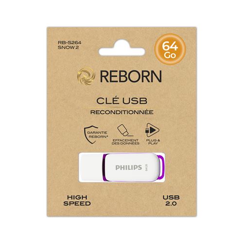 Acheter Clé USB 2 64 Go Reconditionné Reborn État correct - 18,99 € Clé USB 2 64 Go Reconditionné Reborn État correct - N/A reconditionné disponible sur Fnac