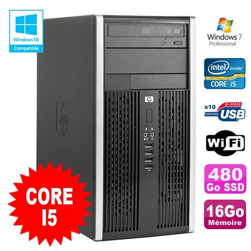 Pc tour hp pro 6200 core i5 3.1ghz 16go disque 480go ssd graveur wifi win 7 État correct - Hewlett-Packard reconditionné disponible sur Fnac