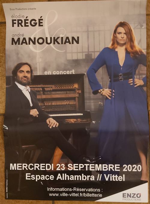Acheter Élodie Frégé - André Manoukian - en concert - 30x42cm - Affiche État correct - 10,99 € Élodie Frégé - André Manoukian - en concert - 30x42cm - Affiche État correct - N/A reconditionné disponible sur Fnac