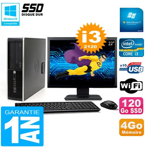 Pc hp compaq 8300 sff ecran 22' core i3-2120 ram 4go disque 120 go ssd wifi w7 État correct - Hewlett-Packard reconditionné disponible sur Fnac