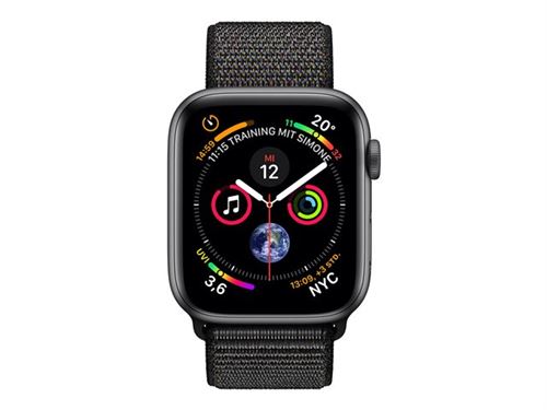 Apple Watch Series 4 (GPS + Cellular) - 40 mm - espace gris en aluminium - montre intelligente avec boucle sport - nylon tissé - noir - taille du poignet : 130-190 mm - 16 Go - Wi-Fi, Bluetooth - 4G - 30.1 g État correct - N/A reconditionné disponible sur Fnac