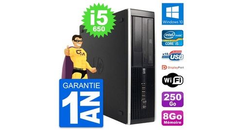 Pc hp 8100 elite sff intel core i5-650 ram 8go disque dur 250go windows 10 wifi État correct - N/A reconditionné disponible sur Fnac