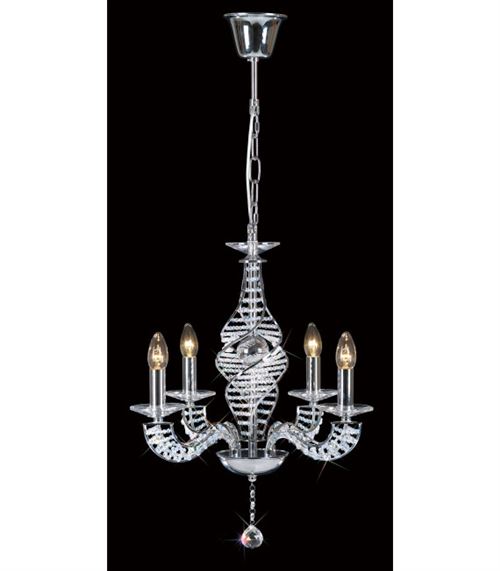 Suspension Santo 4 Ampoules chrome poli/cristal État correct - N/A reconditionné disponible sur Fnac