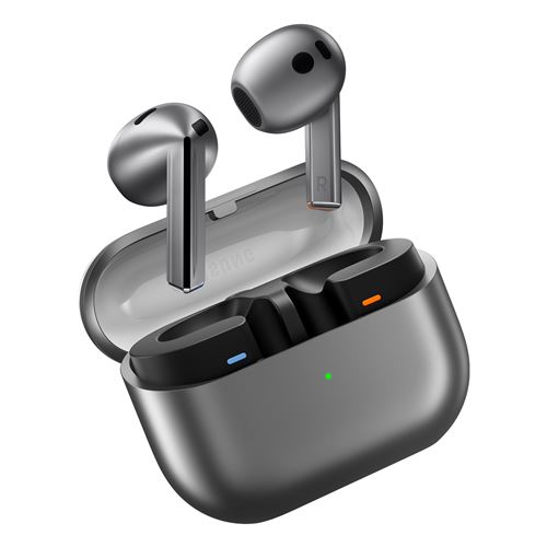 Ecouteurs sans fil Samsung Galaxy Buds3 Bluetooth avec réduction active du bruit Argent État correct - Samsung reconditionné disponible sur Fnac