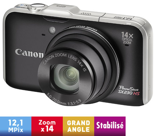 Canon PowerShot SX230 HS Noir État correct - Canon reconditionné disponible sur Fnac