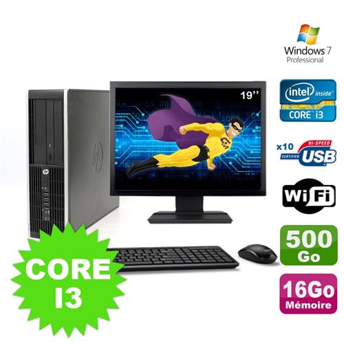 Pc hp compaq elite 8100 sff core i3-530 16go 500go dvd wifi w7 ecran 19' État correct - Hewlett-Packard reconditionné disponible sur Fnac