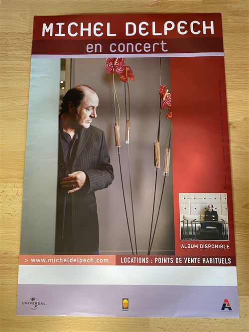 Michel Delpech - En concert - Comme Vous - 40x60cm - Affiche État correct - N/A reconditionné disponible sur Fnac