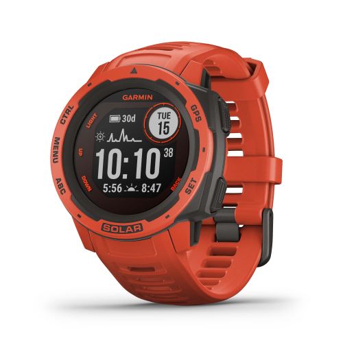 Montre connectée Garmin Instinct Solar Rouge État correct - Garmin reconditionné disponible sur Fnac