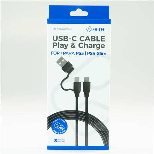 Acheter Câble USB-C Just For Games Play & Charge 3 m pour PS5 et PS5 Slim Noir État correct - 16,00 € Câble USB-C Just For Games Play & Charge 3 m pour PS5 et PS5 Slim Noir État correct - Just For Games reconditionné disponible sur Fnac