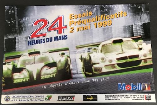 Acheter 24H du Mans - 1999 - Essais Préqualificatifs - AFFICHE État correct - 29,99 € 24H du Mans - 1999 - Essais Préqualificatifs - AFFICHE État correct - N/A reconditionné disponible sur Fnac